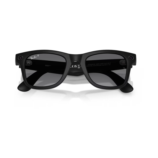 Pametne naočale Ray-Ban META Wayfarer (Gen 2) s kamerom i zvukom, crne s mat crnim okvirima
