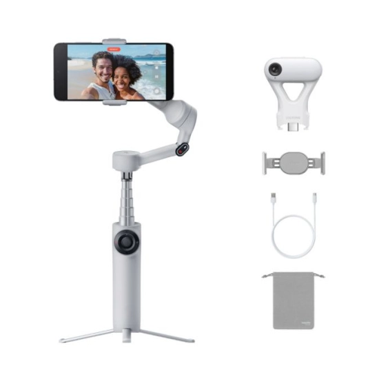 Gimbal stabilizator INSTA360 Flow 2 AI Tracker Stone Gray, za snimanje smartphoneom