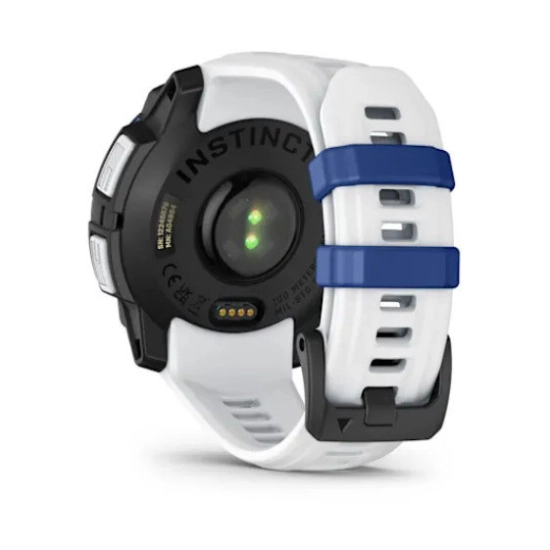 Pametni sportski sat GARMIN Instinct 3 Solar, 010-02934-03, 45mm, bijeli s bijelo plavim remenom Pametni sportski sat GARMIN Instinct 3 Solar, 010-02934-03, 45mm, bijeli s bijelo plavim remenom