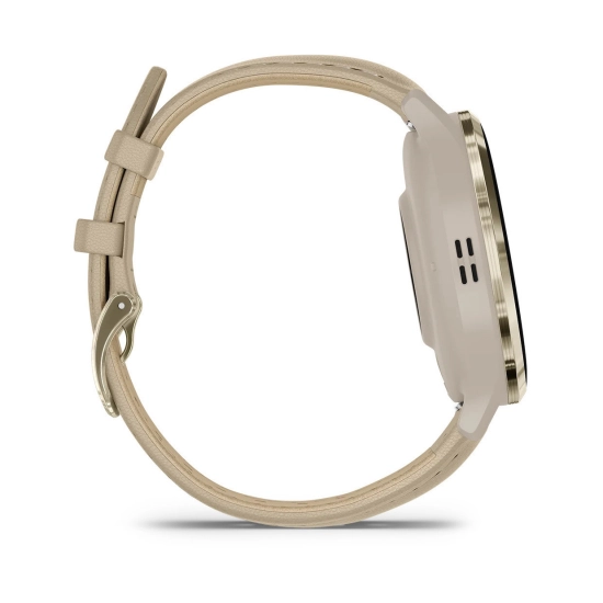 Pametni sportski sat GARMIN Venu 3S, 010-02785-55, 18mm, zlatni okvir sa svijetlosivim kućištem i kožnim remenom Pametni sportski sat GARMIN Venu 3S, 010-02785-55, 18mm, zlatni okvir sa svijetlosivim kućištem i kožnim remenom