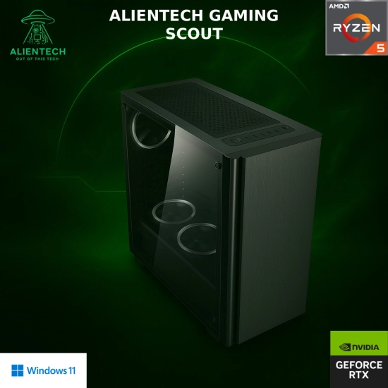 Računalo gaming ALIENTECH Scout V2, Ryzen 5 5500, 16GB, 500GB SSD, GeForce RTX 3050, Windows 11P