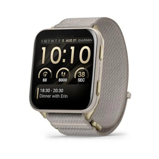Pametni sportski sat GARMIN Venu X1, 010-02980-09, zlatni sa svijetlosivim remenom