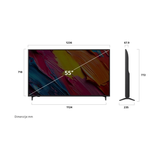 Televizor QNED 55incha LG 55QNED70A6A.AEU, WebOS, 4K UHD, DVB-T2/C/S2, HDMI, WiFi, Bluetooth, RJ45, USB A, Energetska oznaka G Televizor QNED 55incha LG 55QNED70A6A.AEU, WebOS, 4K UHD, DVB-T2/C/S2, HDMI, WiFi, Bluetooth, RJ45, USB A, Energetska oznaka G