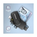 Čitač osobnih iskaznica za e-Građani AXAGON CRE-SMP2A, USB A 2.0, čitač memorijskih kartica SD/SDHC/SDXC