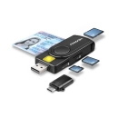 Čitač osobnih iskaznica za e-Građani AXAGON CRE-SMP2A, USB A 2.0, čitač memorijskih kartica SD/SDHC/SDXC