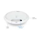 Access Point UBIQUITI U7-PRO, BE6500, WiFi 7, RJ45, 1x PoE, 668/2880Mbps
