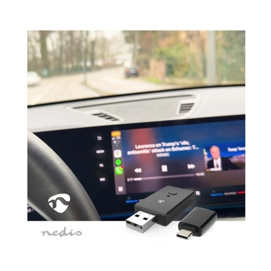 Adapter NEDIS CKAA2400BK, bežični, Bluetooth 5.0, USB C/A, Apple CarPlay/Android Auto Adapter NEDIS CKAA2400BK, bežični, Bluetooth 5.0, USB C/A, Apple CarPlay/Android Auto
