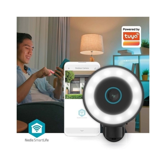 Nadzorna IP kamera NEDIS WIFICO41CBK, vanjska, senzor pokreta, noćni vid, 8MP, 4K UHD, žičana, IPX5, crna