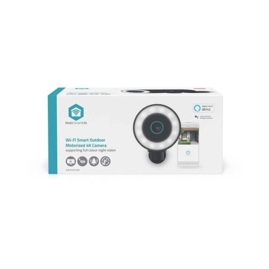 Nadzorna IP kamera NEDIS WIFICO41CBK, vanjska, senzor pokreta, noćni vid, 8MP, 4K UHD, žičana, IPX5, crna