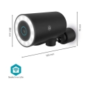 Nadzorna IP kamera NEDIS WIFICO41CBK, vanjska, senzor pokreta, noćni vid, 8MP, 4K UHD, žičana, IPX5, crna