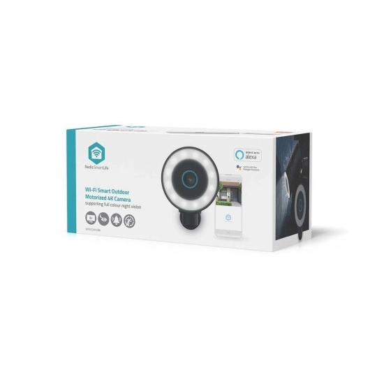 Nadzorna IP kamera NEDIS WIFICO41CBK, vanjska, senzor pokreta, noćni vid, 8MP, 4K UHD, žičana, IPX5, crna