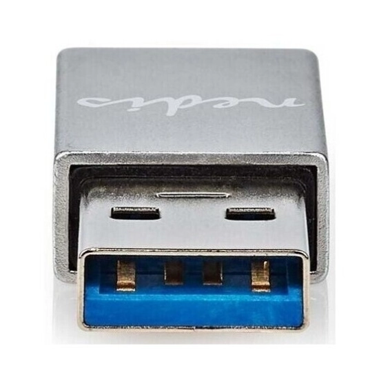 Adapter NEDIS CCGB60925GY, USB A 3.2 Gen 1 (M) na USB C (Ž), srebrni, kutija Adapter NEDIS CCGB60925GY, USB A 3.2 Gen 1 (M) na USB C (Ž), srebrni, kutija