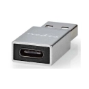 Adapter NEDIS CCGB60925GY, USB A 3.2 Gen 1 (M) na USB C (Ž), srebrni, kutija