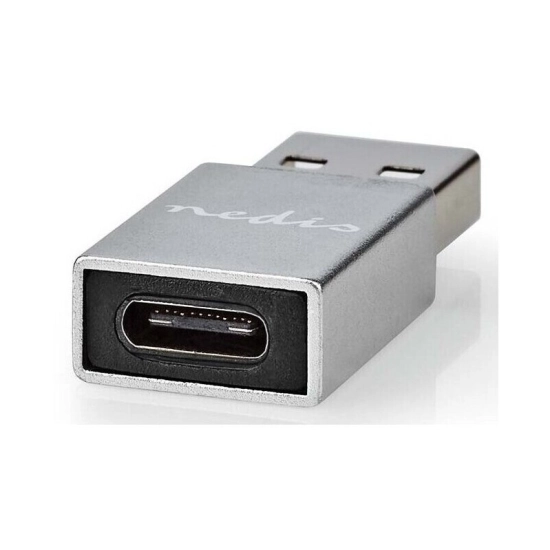 Adapter NEDIS CCGB60925GY, USB A 3.2 Gen 1 (M) na USB C (Ž), srebrni, kutija Adapter NEDIS CCGB60925GY, USB A 3.2 Gen 1 (M) na USB C (Ž), srebrni, kutija
