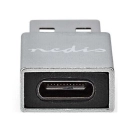 Adapter NEDIS CCGB60925GY, USB A 3.2 Gen 1 (M) na USB C (Ž), srebrni, kutija