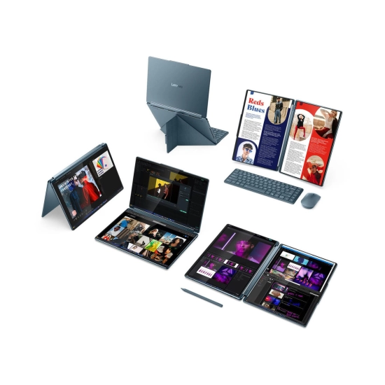 Laptop LENOVO Yoga Book 9 14IAH10, 83KJ000RRM, Core Ultra 7 255H, 32GB, 1TB SSD, Intel Arc Graphics, 14incha 2.8K OLED Touch 120Hz, Windows 11P, Tideal teal Laptop LENOVO Yoga Book 9 14IAH10, 83KJ000RRM, Core Ultra 7 255H, 32GB, 1TB SSD, Intel Arc Graphics, 14incha 2.8K OLED Touch 120Hz, Windows 11P, Tideal teal
