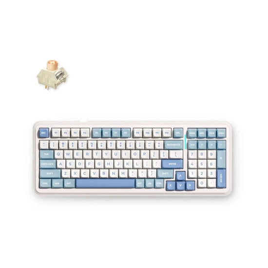 Tipkovnica MCHOSE K99 V2, MC-K99V2-11, bežična, mehanička, Icy Creamsicle Switch, HR Layout, plava Tipkovnica MCHOSE K99 V2, MC-K99V2-11, bežična, mehanička, Icy Creamsicle Switch, HR Layout, plava