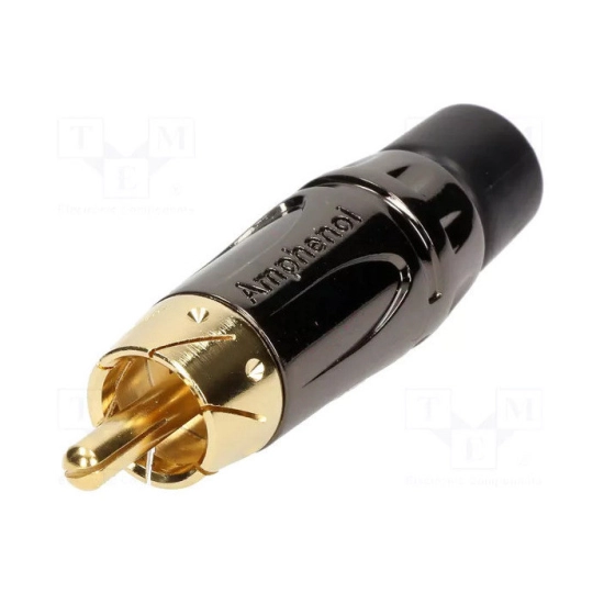 Konektor AMPHENOL ACPL-CBK, RCA (M), crni Konektor AMPHENOL ACPL-CBK, RCA (M), crni