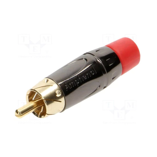 Konektor AMPHENOL ACPL-CRD, RCA (M), crveni Konektor AMPHENOL ACPL-CRD, RCA (M), crveni