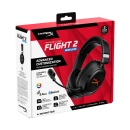 Slušalice HYPERX Gaming Cloud Flight 2, bežične, Bluetooth, USB C, za PS5/PS4/Switch/PC, crne