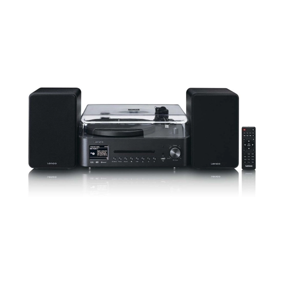 Gramofon LENCO MC-760BK, CD Player, FM, DAB+, Bluetooth 5.3, USB C, 3.5mm, vanjski zvučnici, LCD zaslon, crni