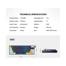 Tipkovnica FANTECH Atom 63 MK874V2, žičana, mehanička, Crveni Switch, nebesko plava
