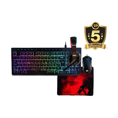 Tipkovnica + miš + podloga + slušalice REDRAGON combo S149-BA, 4in1