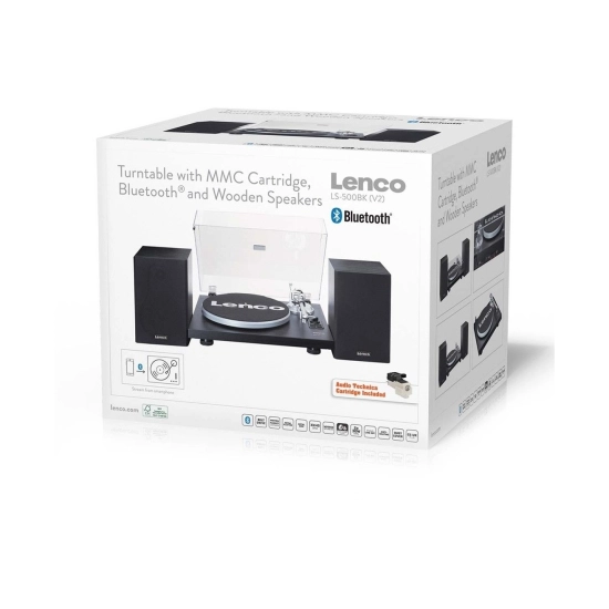Gramofon LENCO LS-500BK, Bluetooth, RCA, zvučnici 2x30W, crni