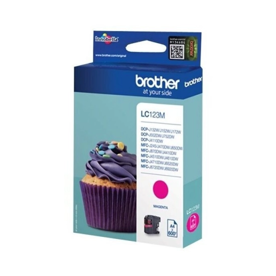 Tinta BROTHER LC123M, magenta, za DCP-J100/DCP-J105/DCP-J132W/DCP-J4110DW/DCP-J552DW/DCP-J752DW