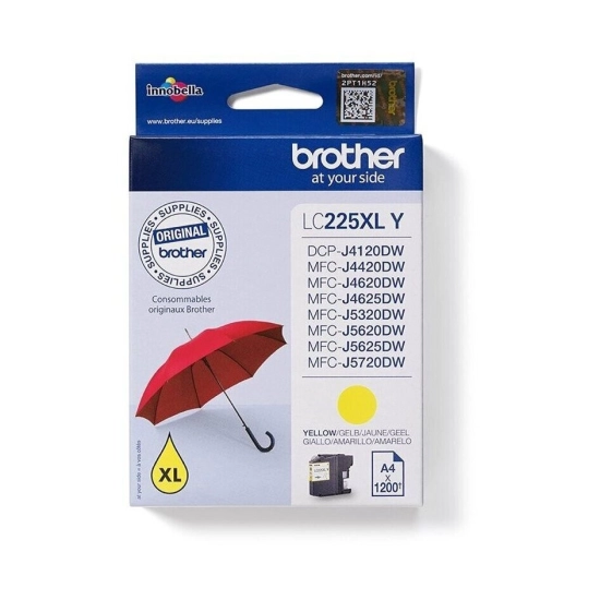 Tinta BROTHER LC225XLY, žuta, za DCP-J4120DW/MFC-J4420DW/MFC-J5320DW/MFC-J5625DW Tinta BROTHER LC225XLY, žuta, za DCP-J4120DW/MFC-J4420DW/MFC-J5320DW/MFC-J5625DW