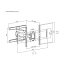 Nosač zidni za TV BIT FORCE SHIELD WM-100-FM, 43-100incha, 60kg, nagib 10 stupnjeva