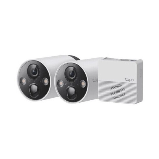 Nadzorna IP kamera TP-LINK Tapo C420WS, vanjska, senzor pokreta, noćni vid, QHD, bežična, IPX5, bijela, 2 komada + Tapo H200 HUB