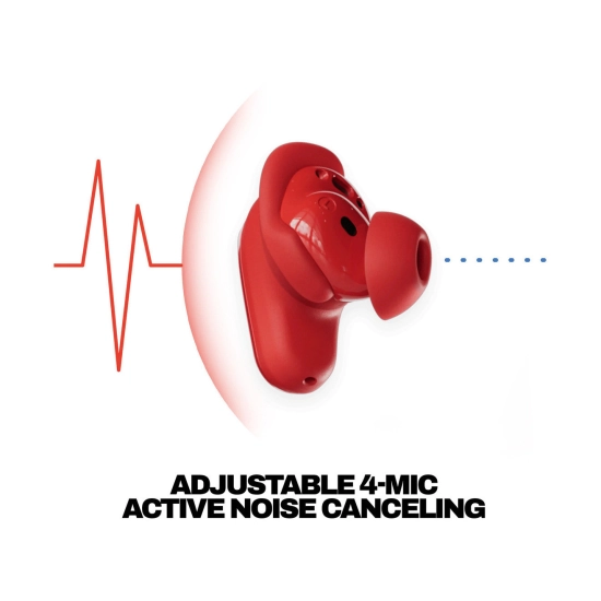Slušalice SKULLCANDY Method 360 ANC, bežične, In-Eear, Bluetooth, USB C, crvene