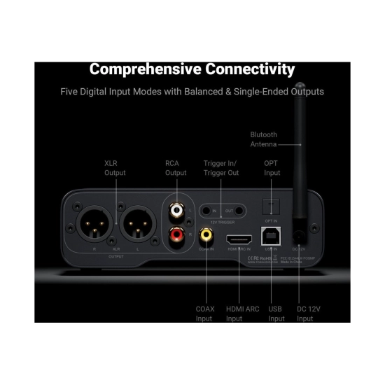 Pretpojačalo FOSI AUDIO ZD3, Bluetooth 5.0, crno Pretpojačalo FOSI AUDIO ZD3, Bluetooth 5.0, crno