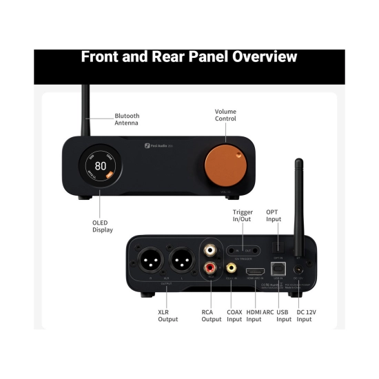 Pretpojačalo FOSI AUDIO ZD3, Bluetooth 5.0, crno Pretpojačalo FOSI AUDIO ZD3, Bluetooth 5.0, crno