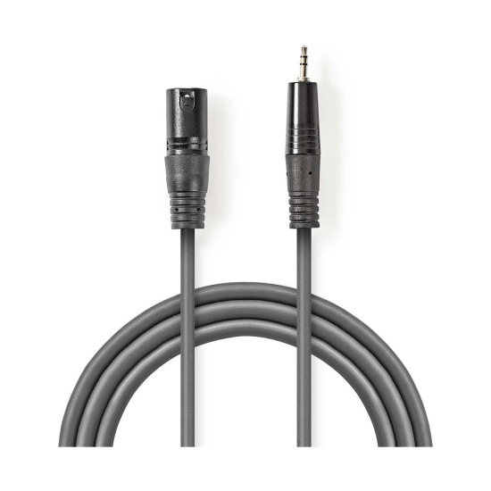 Kabel NEDIS COTH15300GY30, 3-pin XLR (M) na 3.5mm (M), 3m, tamno sivi Kabel NEDIS COTH15300GY30, 3-pin XLR (M) na 3.5mm (M), 3m, tamno sivi