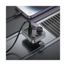 FM transmiter za auto HOCO E62, LCD zaslon, Bluetooth, USB C, 2x USB A, Power Delivery 3.0, Quick Charge 3.0, crni