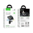 FM transmiter za auto HOCO E62, LCD zaslon, Bluetooth, USB C, 2x USB A, Power Delivery 3.0, Quick Charge 3.0, crni