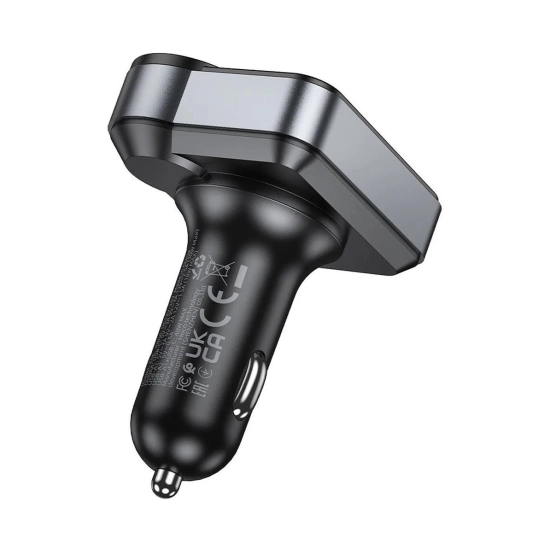 FM transmiter za auto HOCO E62, LCD zaslon, Bluetooth, USB C, 2x USB A, Power Delivery 3.0, Quick Charge 3.0, crni FM transmiter za auto HOCO E62, LCD zaslon, Bluetooth, USB C, 2x USB A, Power Delivery 3.0, Quick Charge 3.0, crni