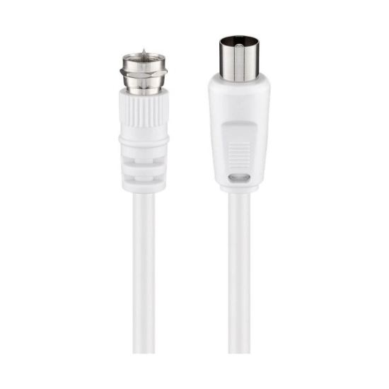 Kabel GOOBAY 11726, antenski F (M) na antenski F (M), 1.5m, bijeli, bulk