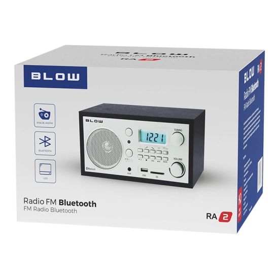 Radio prijemnik BLOW RA2, FM/AM, Bluetooth, LCD zaslon, crni Radio prijemnik BLOW RA2, FM/AM, Bluetooth, LCD zaslon, crni