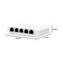 Switch UBIQUITI USW-Flex-Mini-3, 5-portni, RJ45, 1x Poe, USB C, bijeli