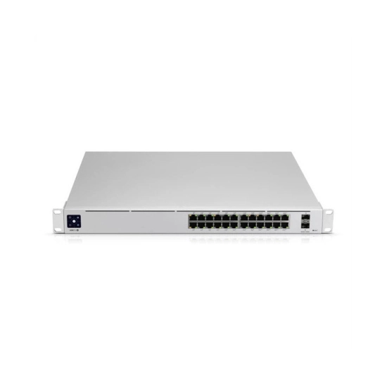 Switch UBIQUITI USW-Pro-24, 26-portni, RJ45, 2× 10G SFP+, srebrni