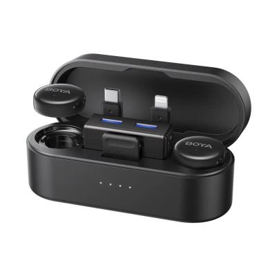 Mikrofon BOYA Boyalink 3-02, bežični, USB C, crni   - Mikrofoni i dodaci