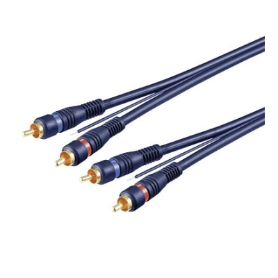 Kabel GOOBAY, 2xRCA (M) na 2xRCA (M) sa masom, 5m, bulk   - Audio kabeli