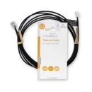 Kabel telefonski NEDIS TCGL90200BK20, RJ11 (M) na RJ11 (M), Gold plated, 2m, crni, label
