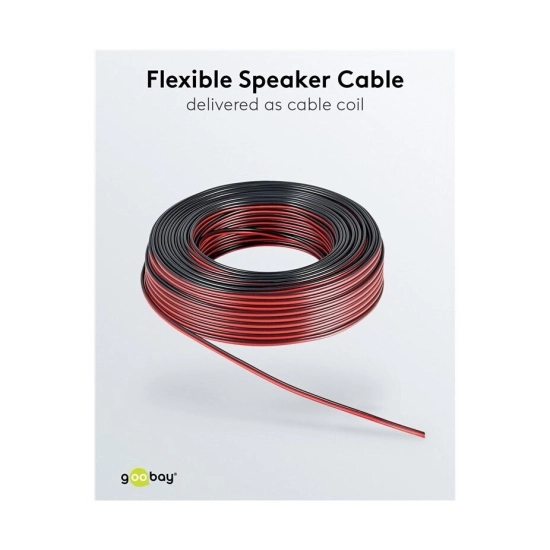 Kabel GOOBAY 15093, zvučnik, 2x0.75, 10m kolut, crveno-crni Kabel GOOBAY 15093, zvučnik, 2x0.75, 10m kolut, crveno-crni