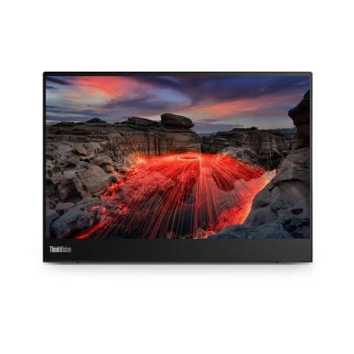 Monitor 14incha LENOVO ThinkVision M14t Gen 2, 63FDUAT6WL, 2.2K, IPS, 300cd/m2, 1500:1, 2x USB C, pivot, Touch, crni   - Monitori