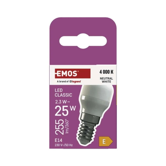 Žarulja za hladnjak EMOS Z6923, LED, ST26, E14, 2.3W, 255 lm, neutralna bijela Žarulja za hladnjak EMOS Z6923, LED, ST26, E14, 2.3W, 255 lm, neutralna bijela