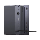 Docking station UGREEN Maxidok 10u1 U712, 2x Thunderbolt 5, 3x USB A, DisplayPort, RJ45, čitač kartica TF/SD, sivi